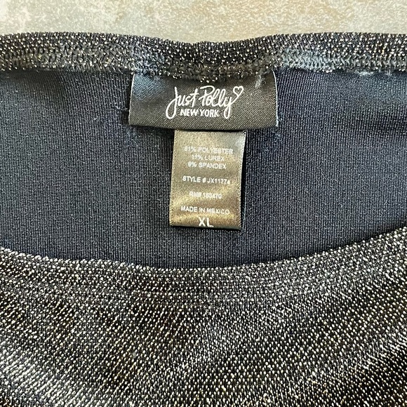 Just Polly NY 2 Piece Set Metallic Sparkle Skirt & Crop Tank NWT Bow Keyhole. - Picture 12 of 12